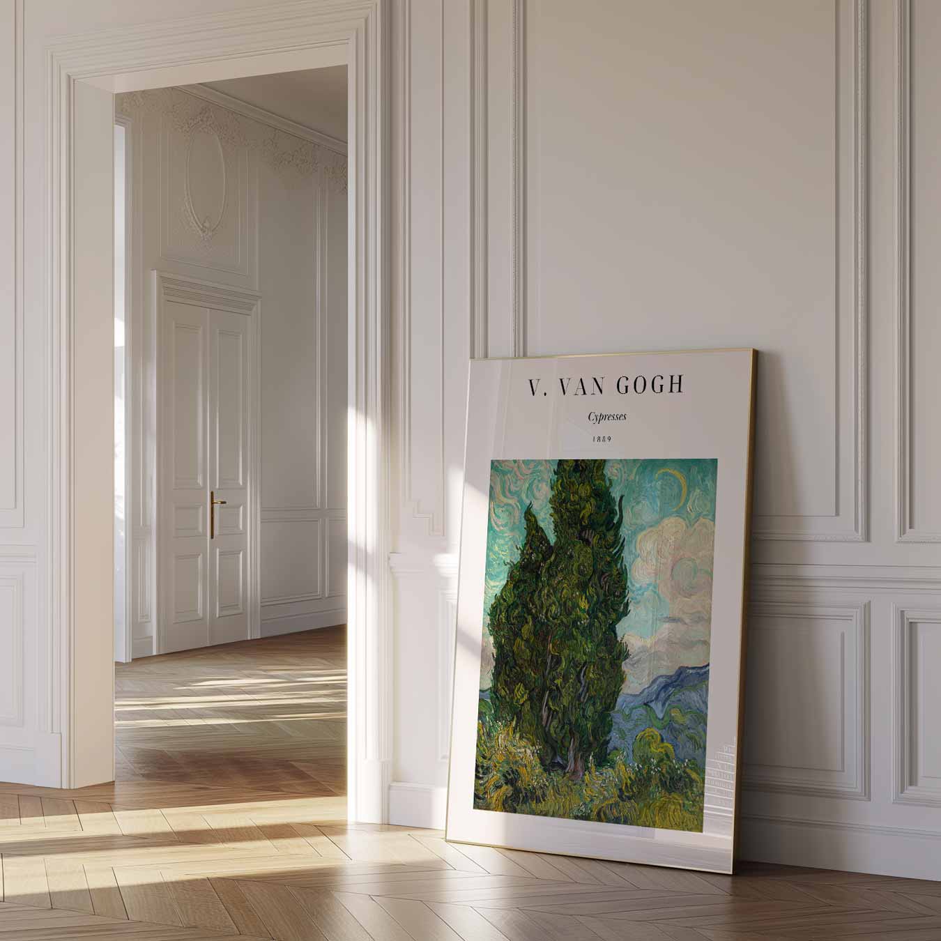 Van Gogh Cypresses Poster-WallArtistic