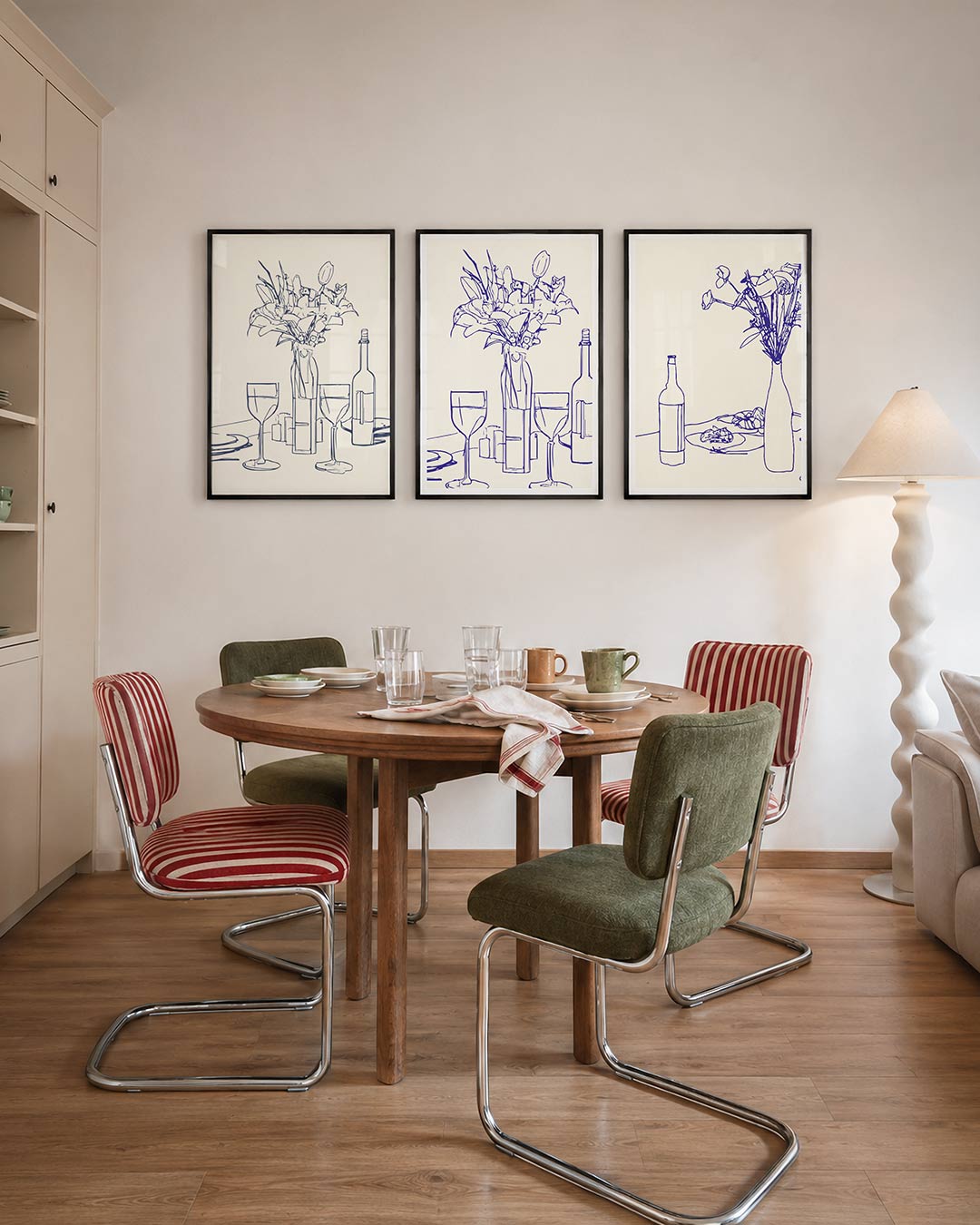 Lijnenspel en vormen Posterset