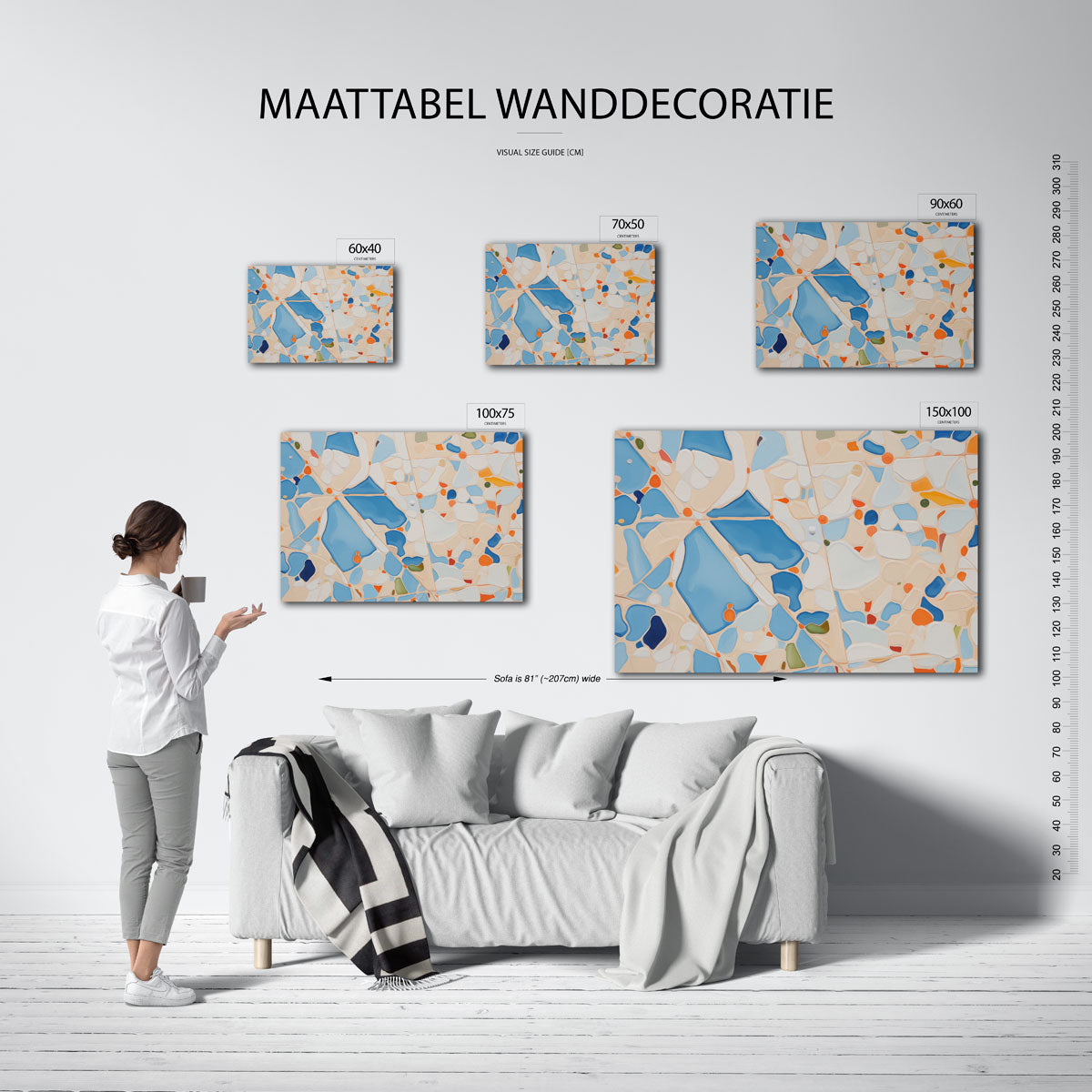 Vormenspel in kleur Kunstwerk