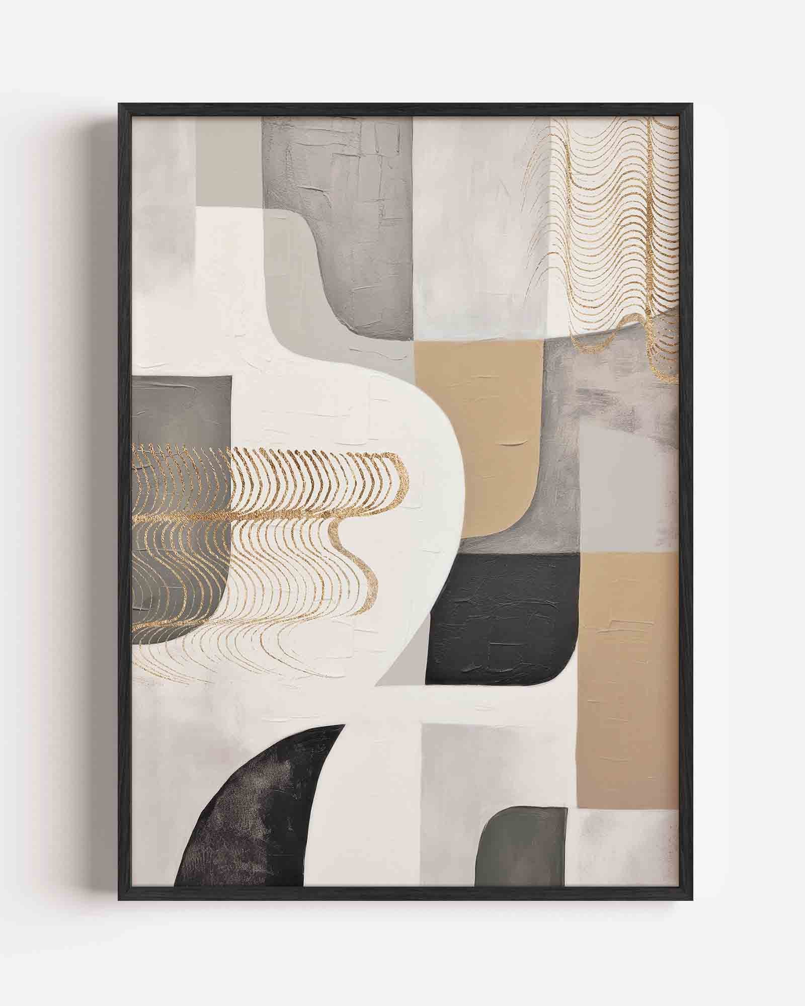 Abstracte vormen en lijnen Poster