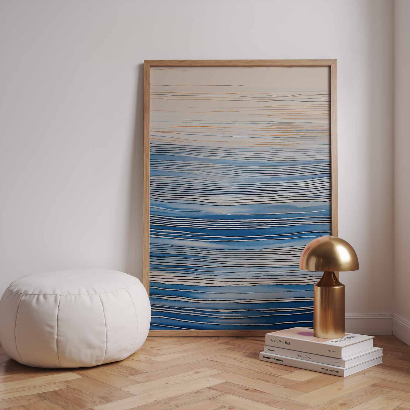 Blauwe Harmonie Wandposter-WallArtistic