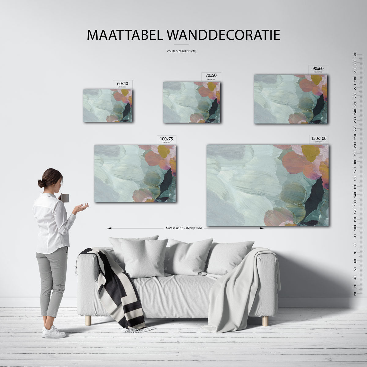 Organische kleurencompositie Kunstwerk