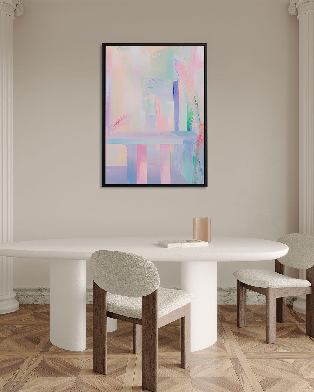 Zachte kleurencompositie Kunstwerk