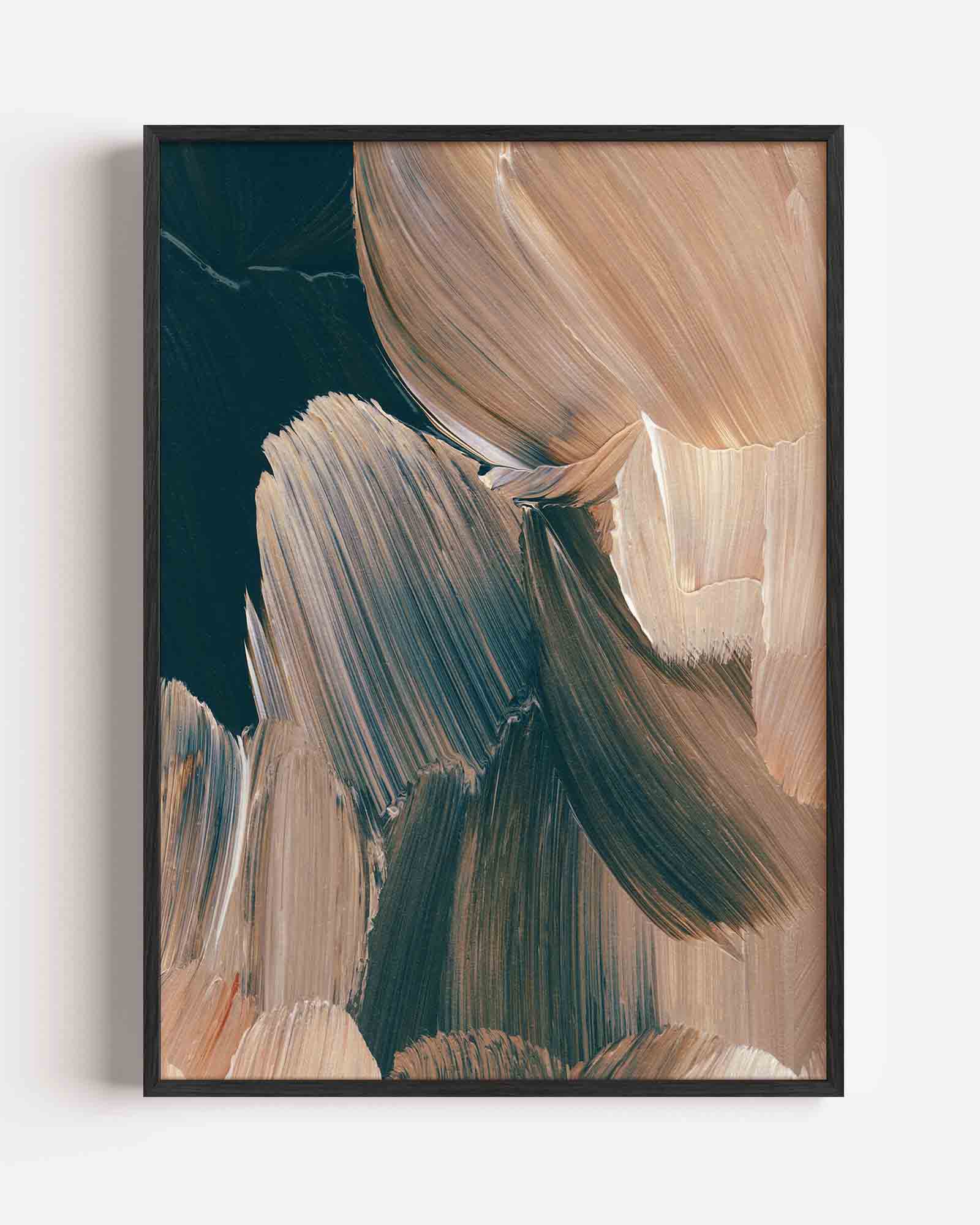 Abstracte penseelstreken Poster