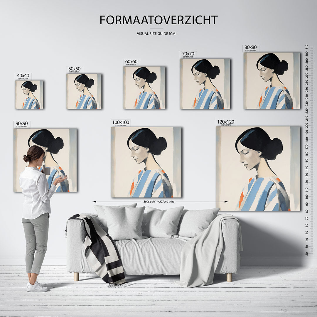 Gestileerde vrouw Kunstwerk