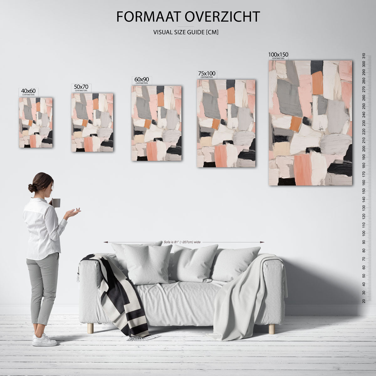 Kleurrijke vlakken Kunstwerk