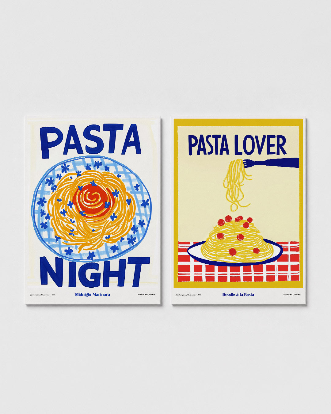 Kleurrijke pastaschotel Posterset