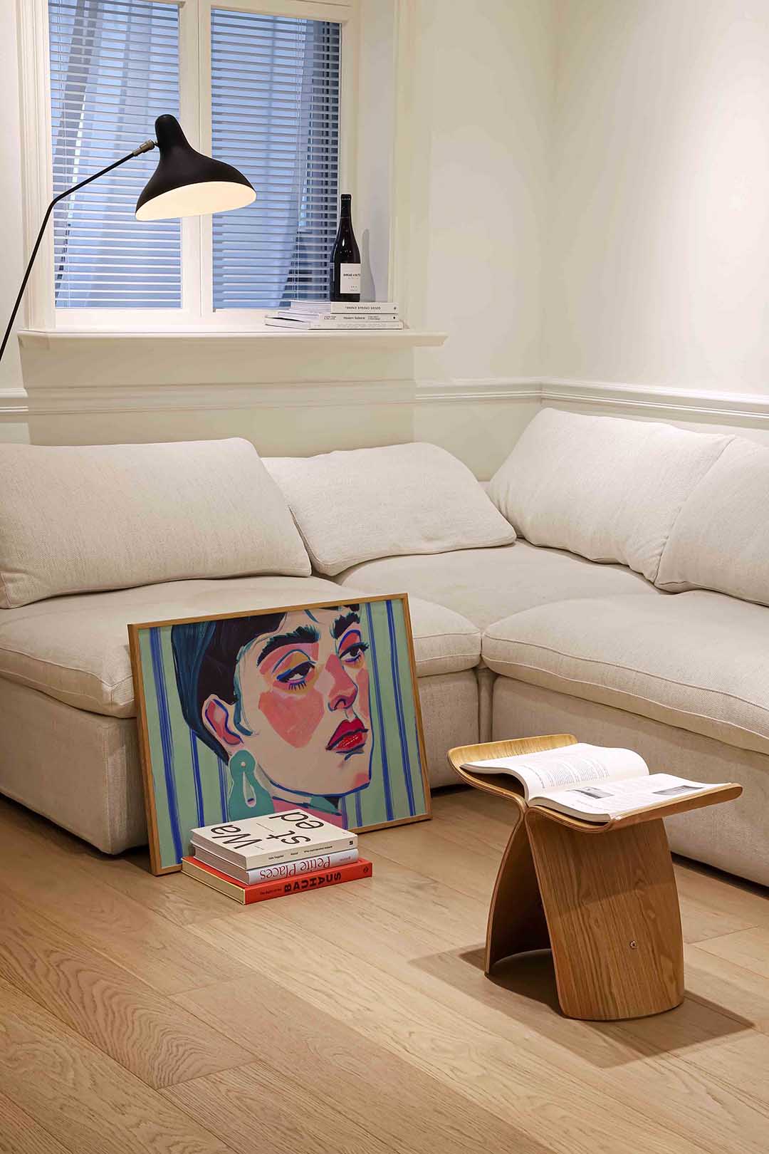 Portret met kleurrijke accenten Poster