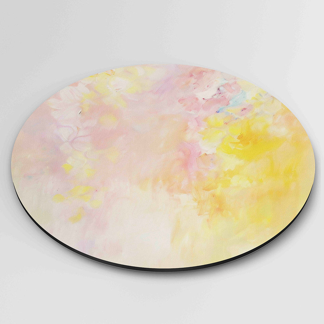 Pastel bloemen Muurcirkel