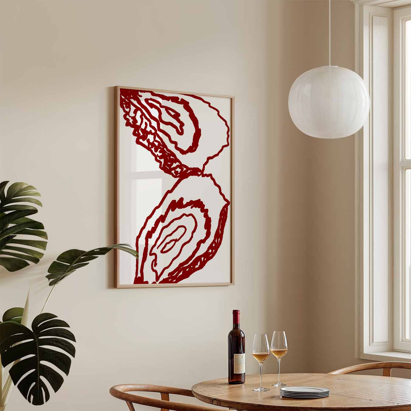 Stijlvolle Rode Schelpen Poster-WallArtistic