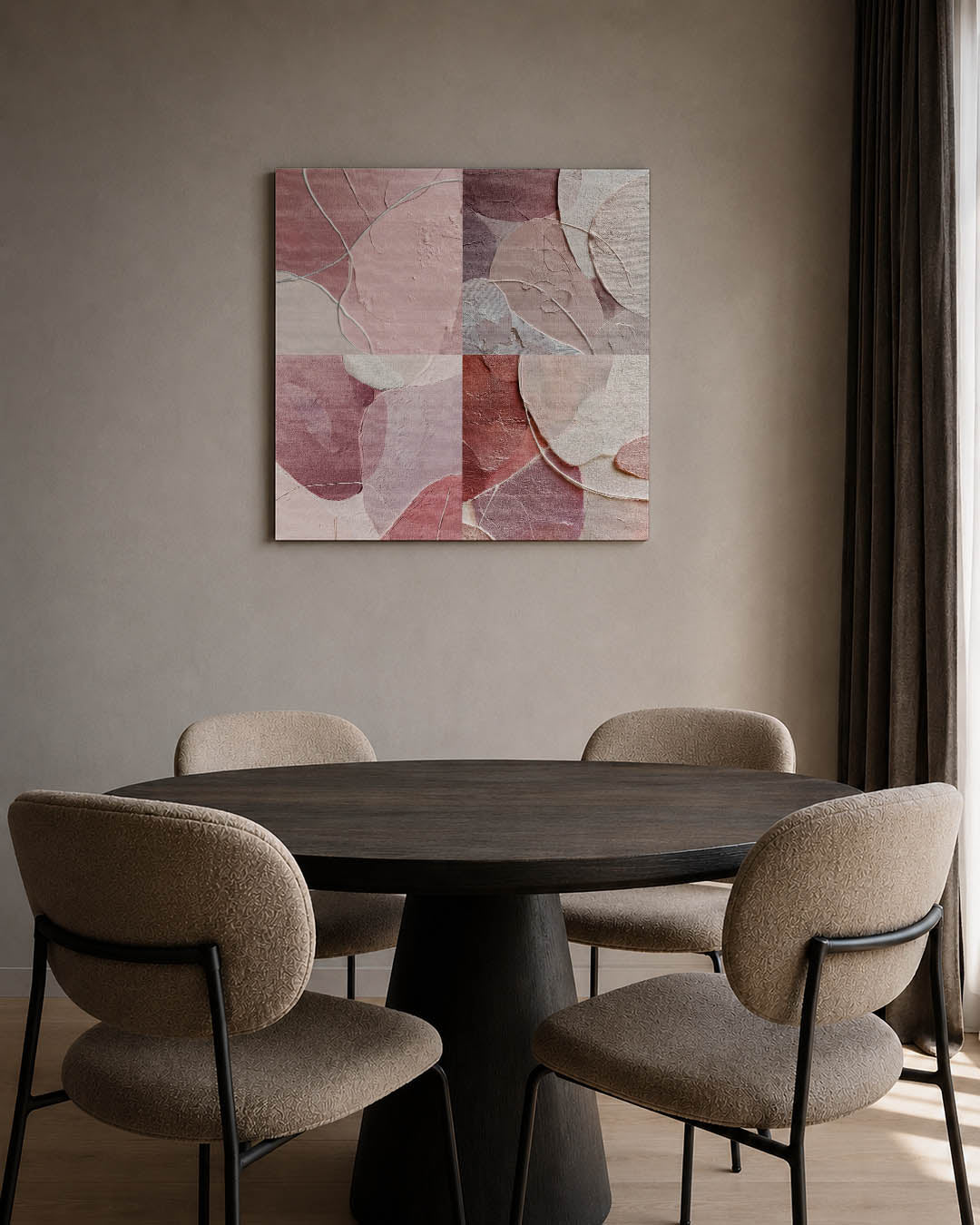 Zachte roze compositie Kunstwerk