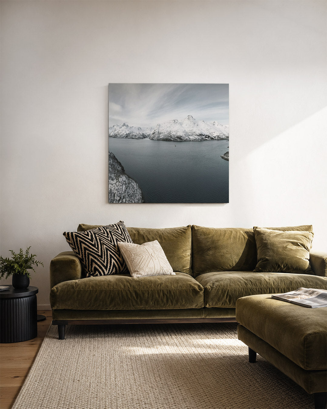 Rustige berglandschap Kunstwerk