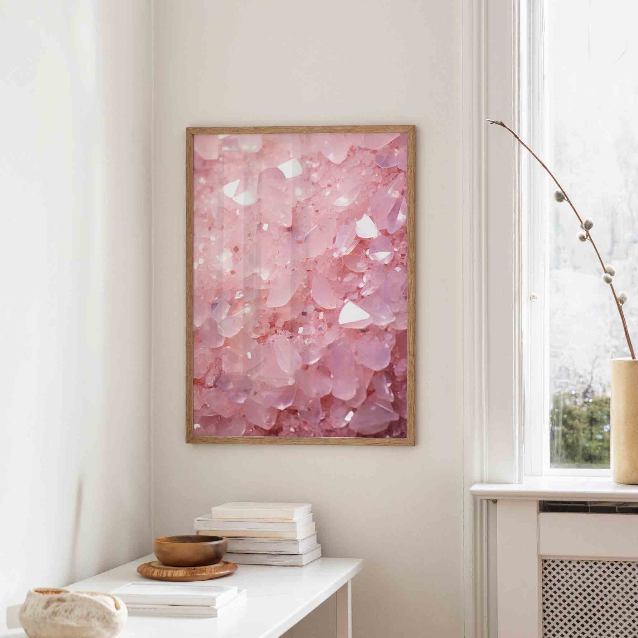 Roze kristallen Poster