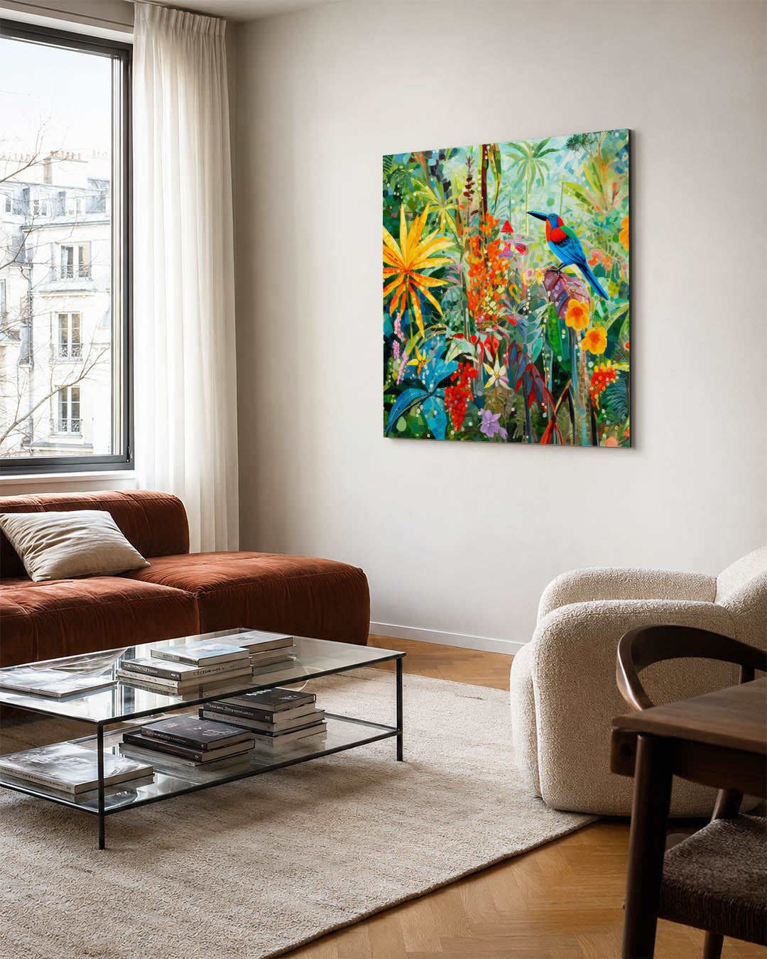Vrolijke jungle scène Kunstwerk