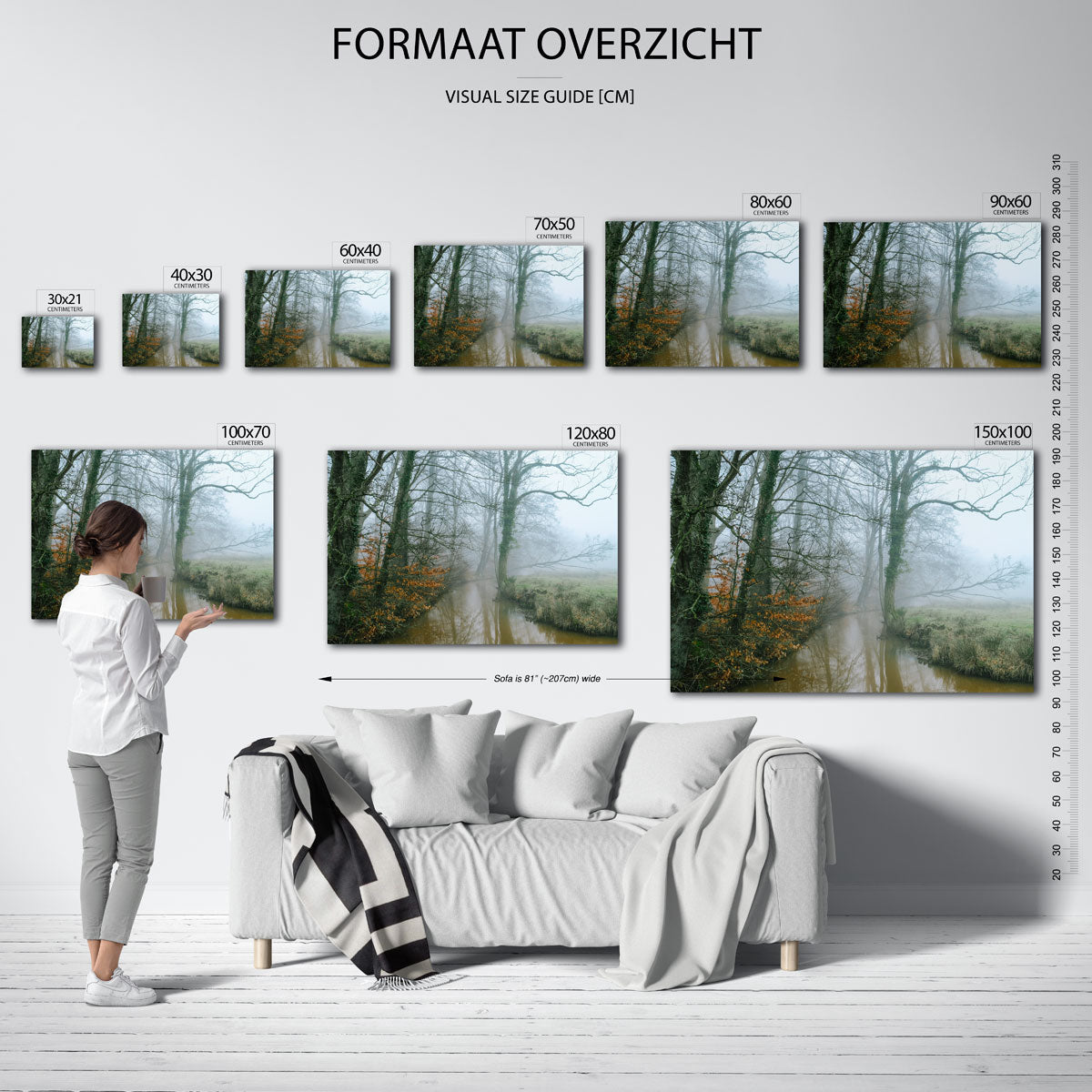 Mysterieuze boslandschap Poster
