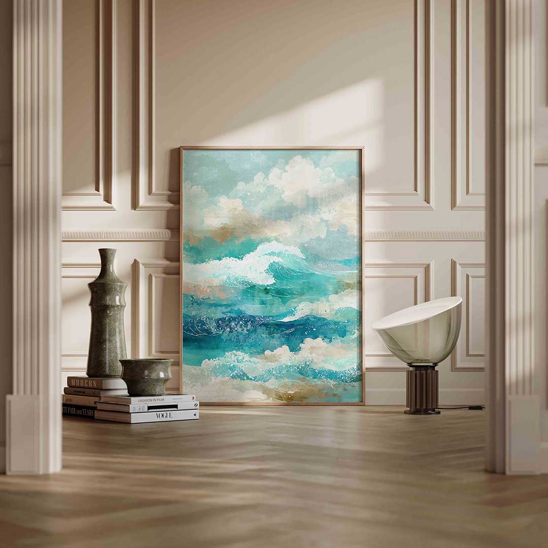 Golven en wolken Poster