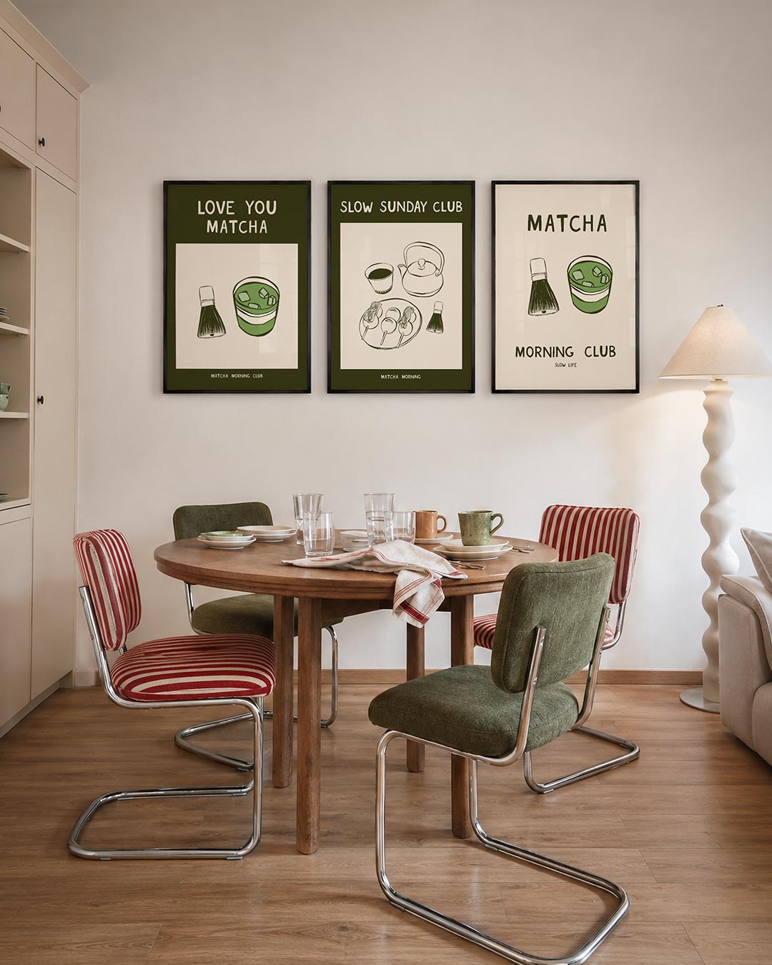 Matcha illustratie Posterset