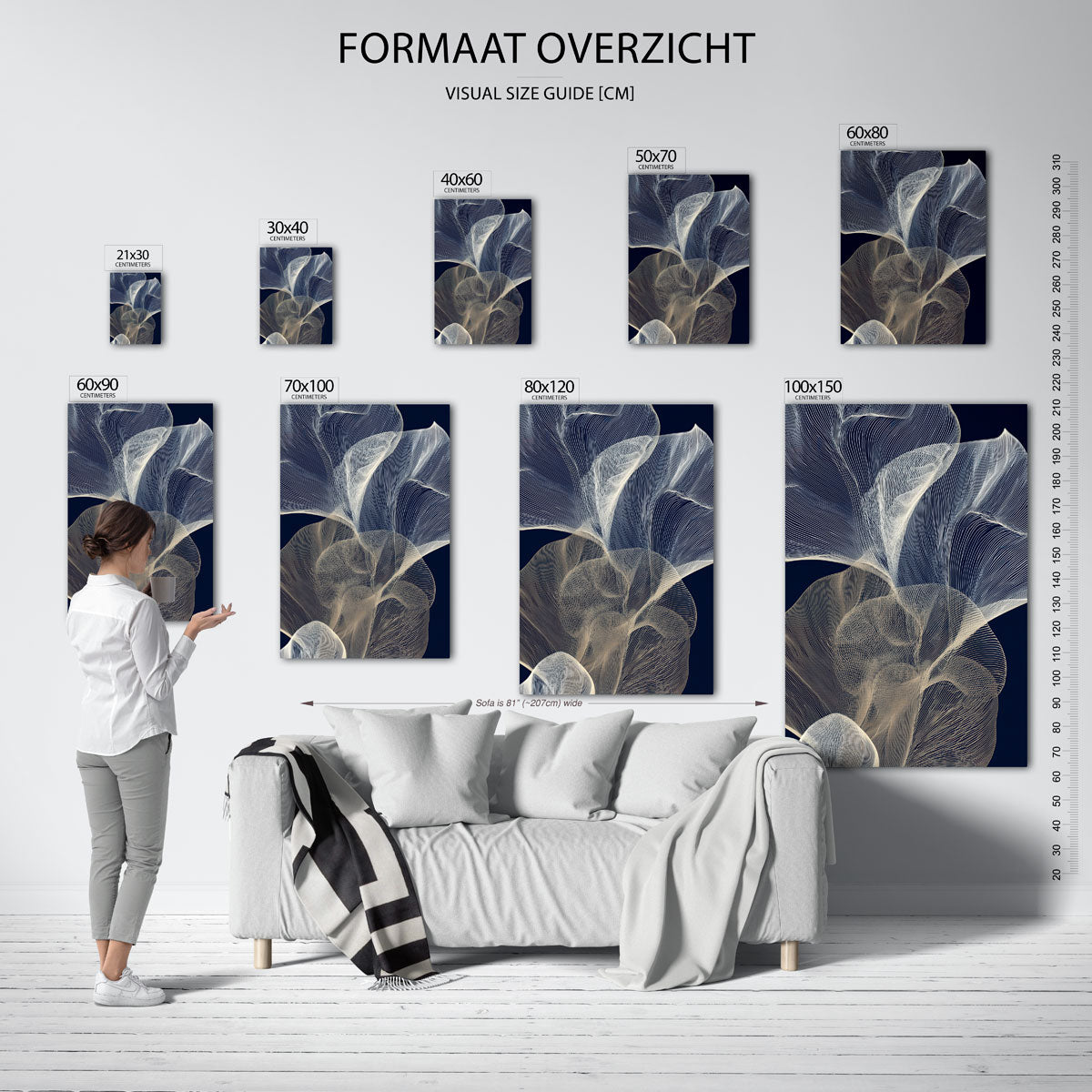 Golvende lijnen Poster