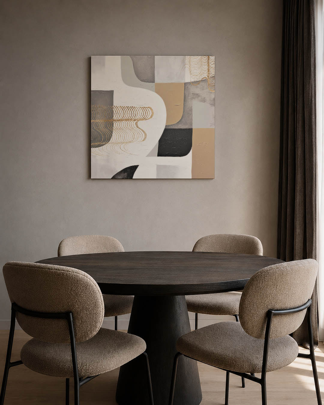 Organische vormen compositie Kunstwerk