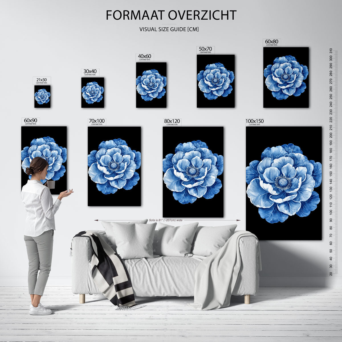 Blauwe bloem Poster