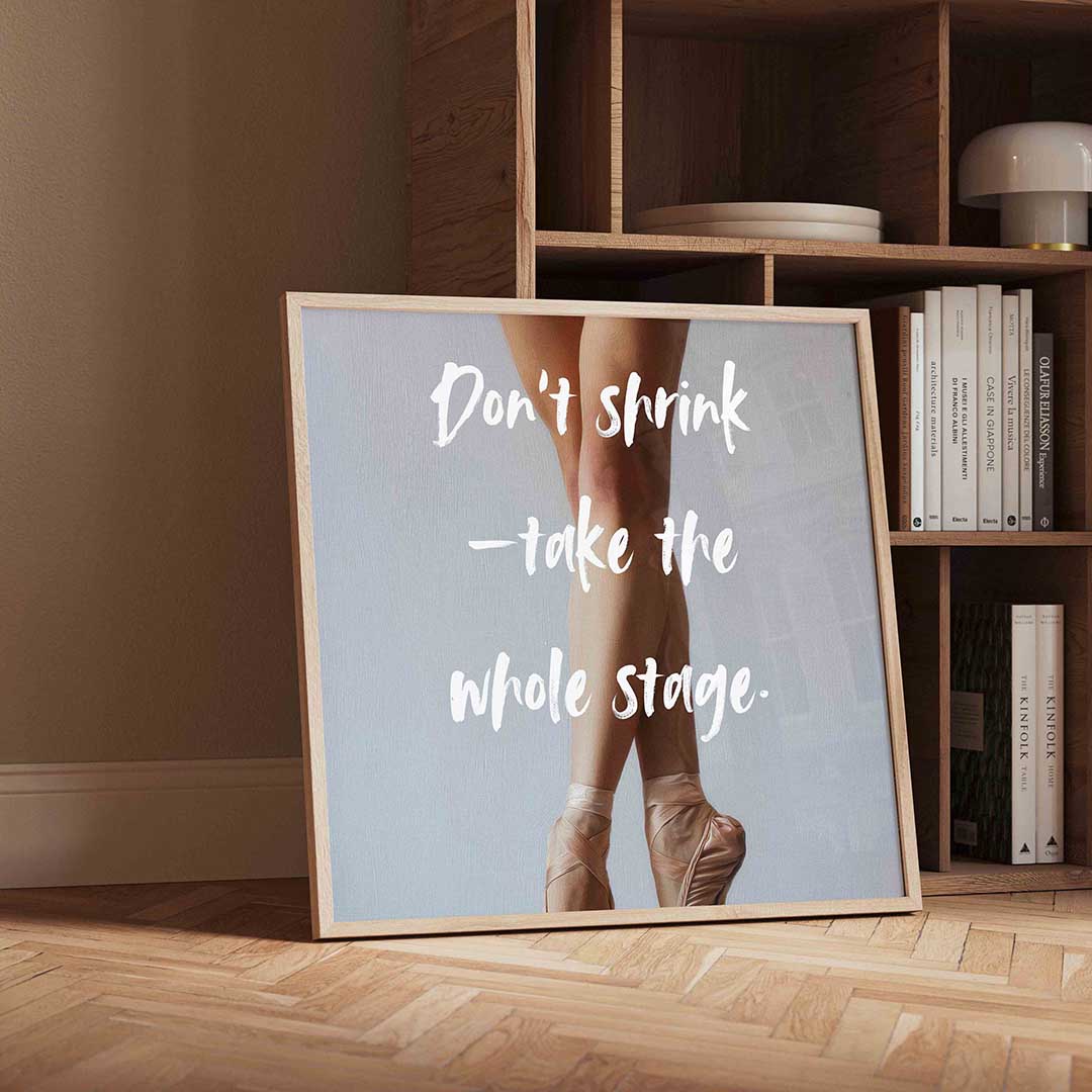 Balletbenen en tekst Poster