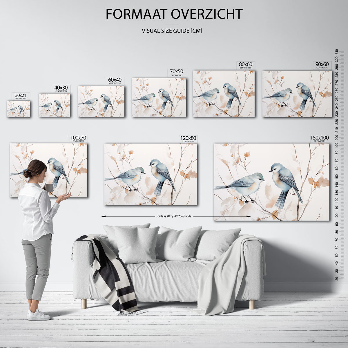 Vogels op tak Poster