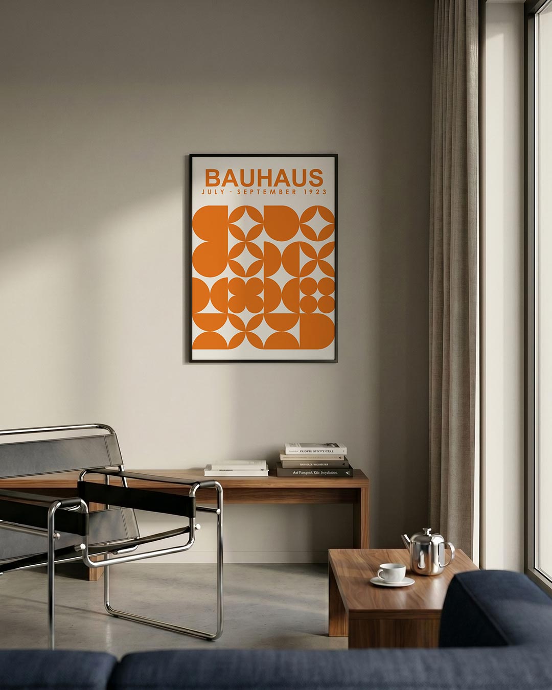 Oranje vormenritme Poster