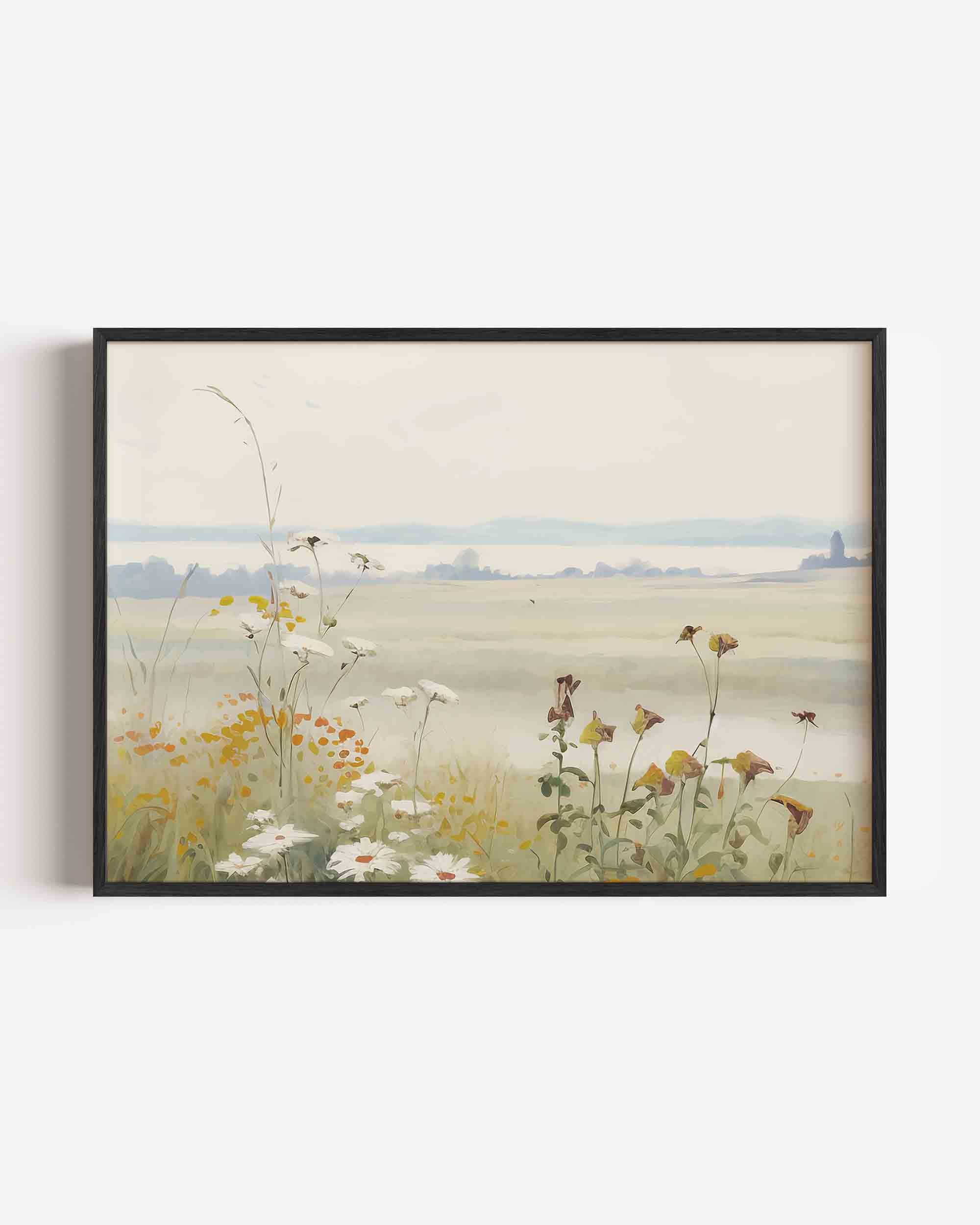 Veld met bloemen Poster