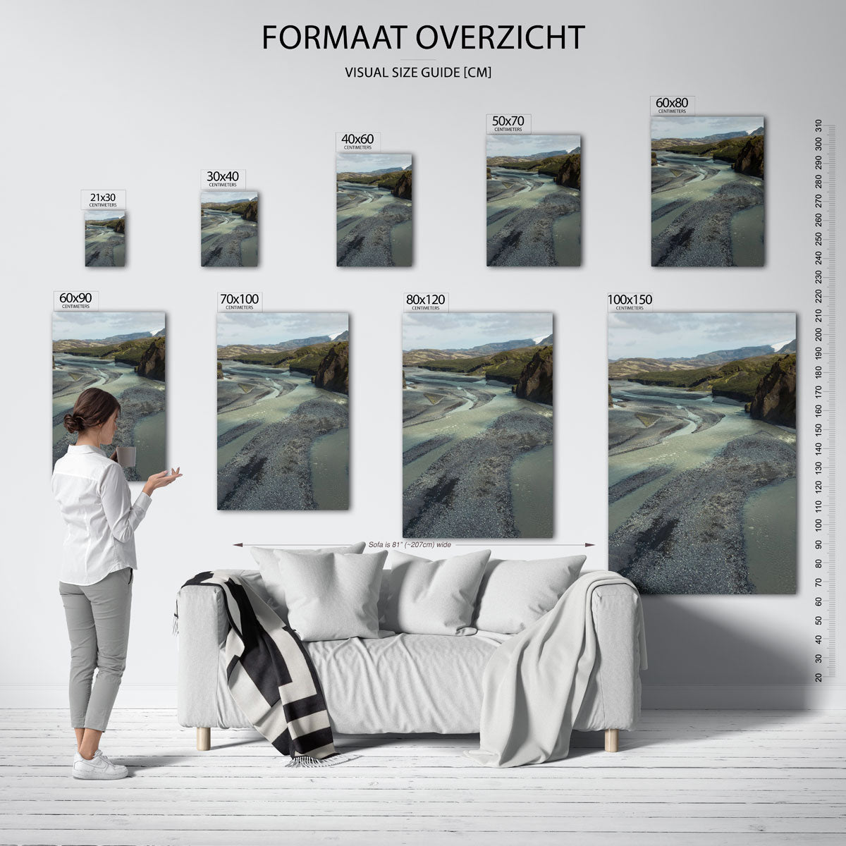 Rivierlandschap Poster