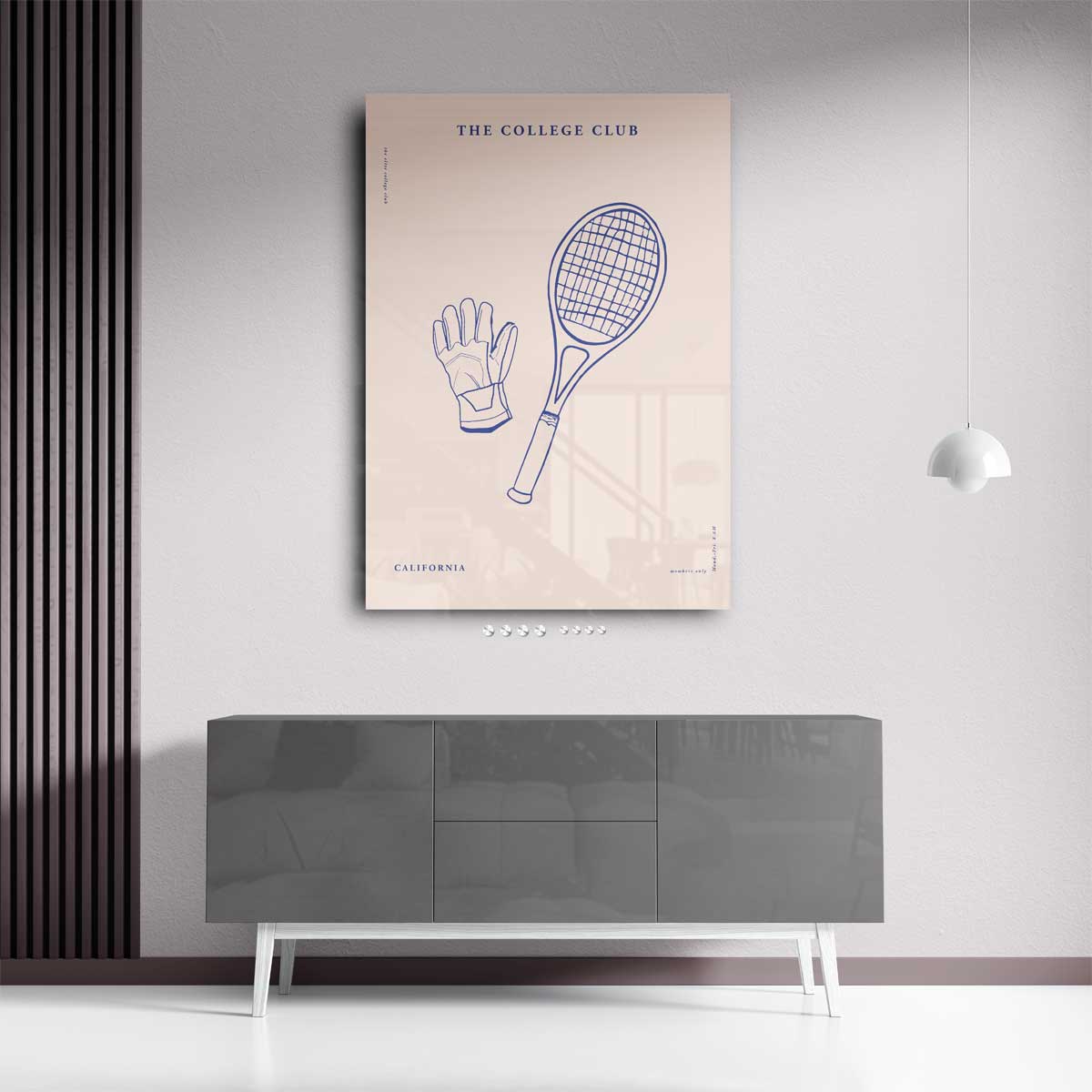 De College Club Print Kunstwerk-canvas-dibond-plexiglas-wanddecoratie-WallArtistic