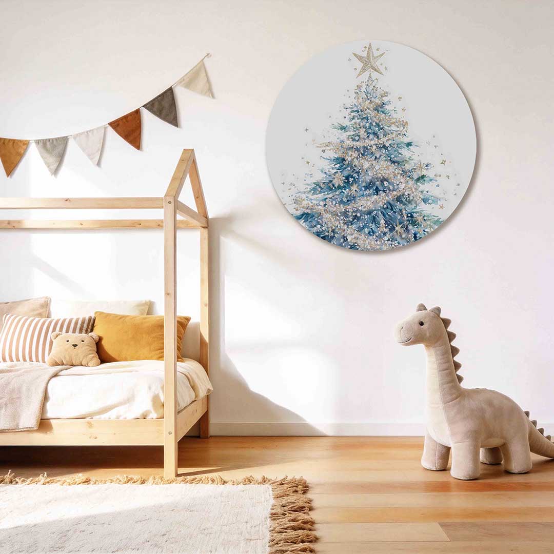 Kerstboom met ster Muurcirkel