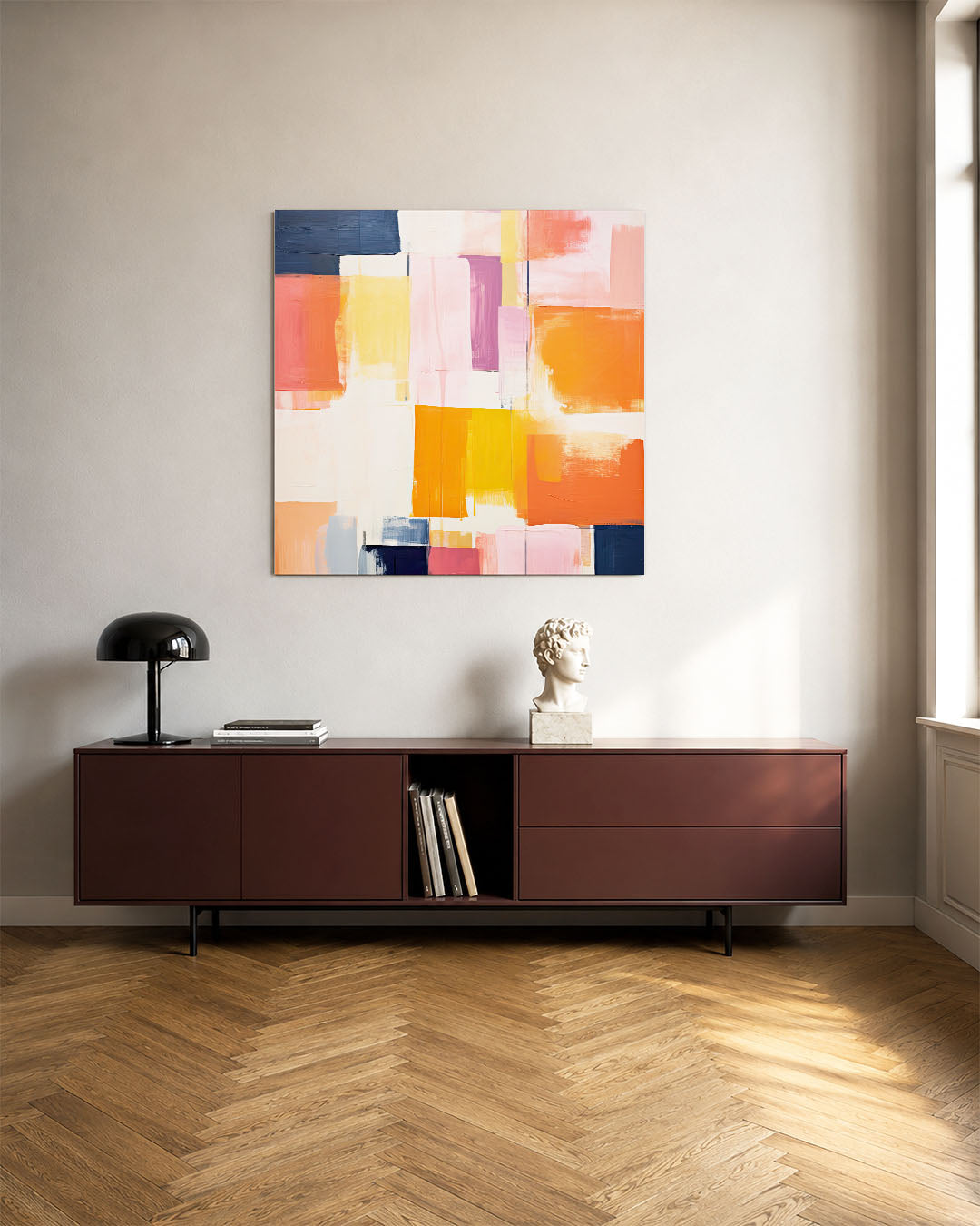 Kleurrijke geometrie Kunstwerk