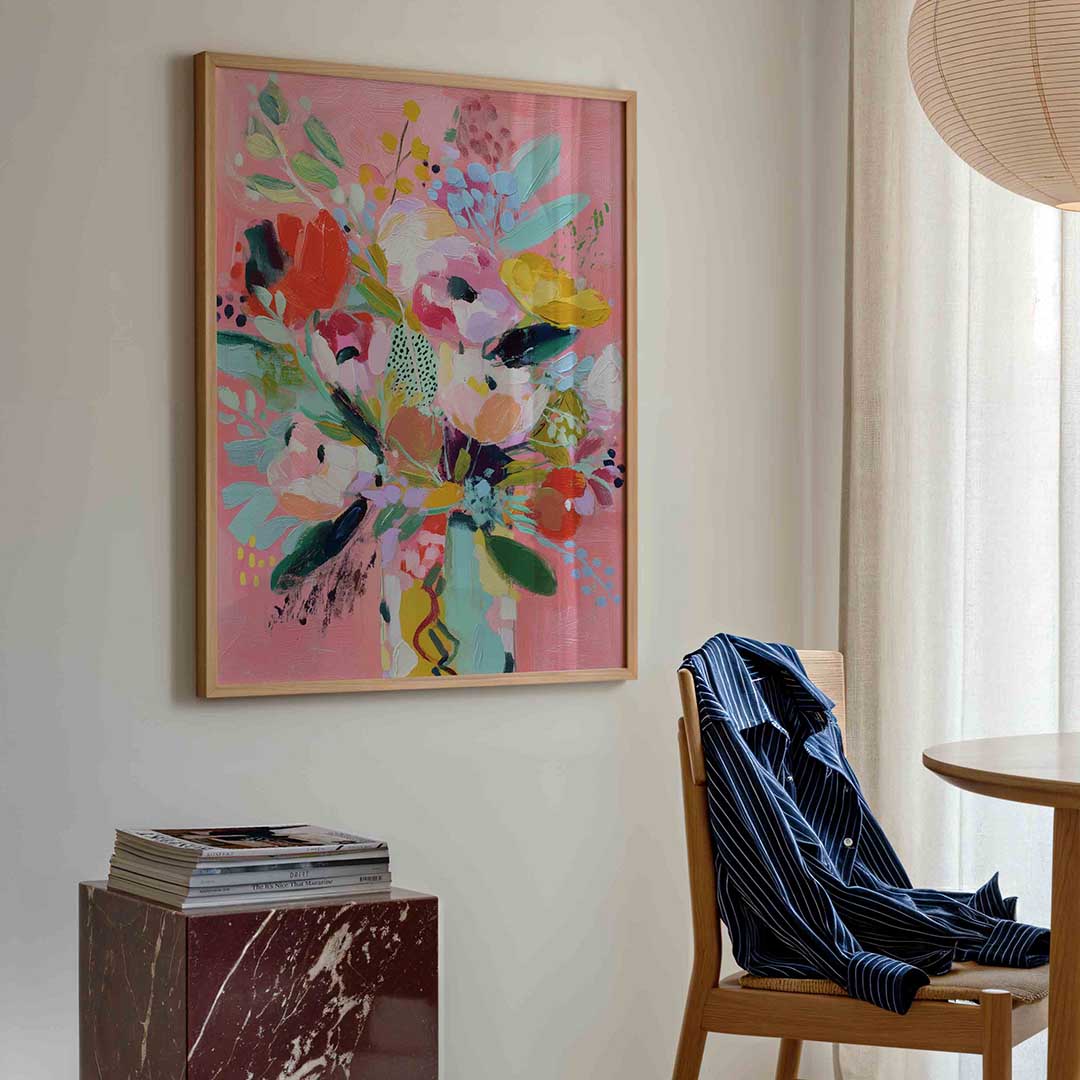Bloemen in vaas Poster