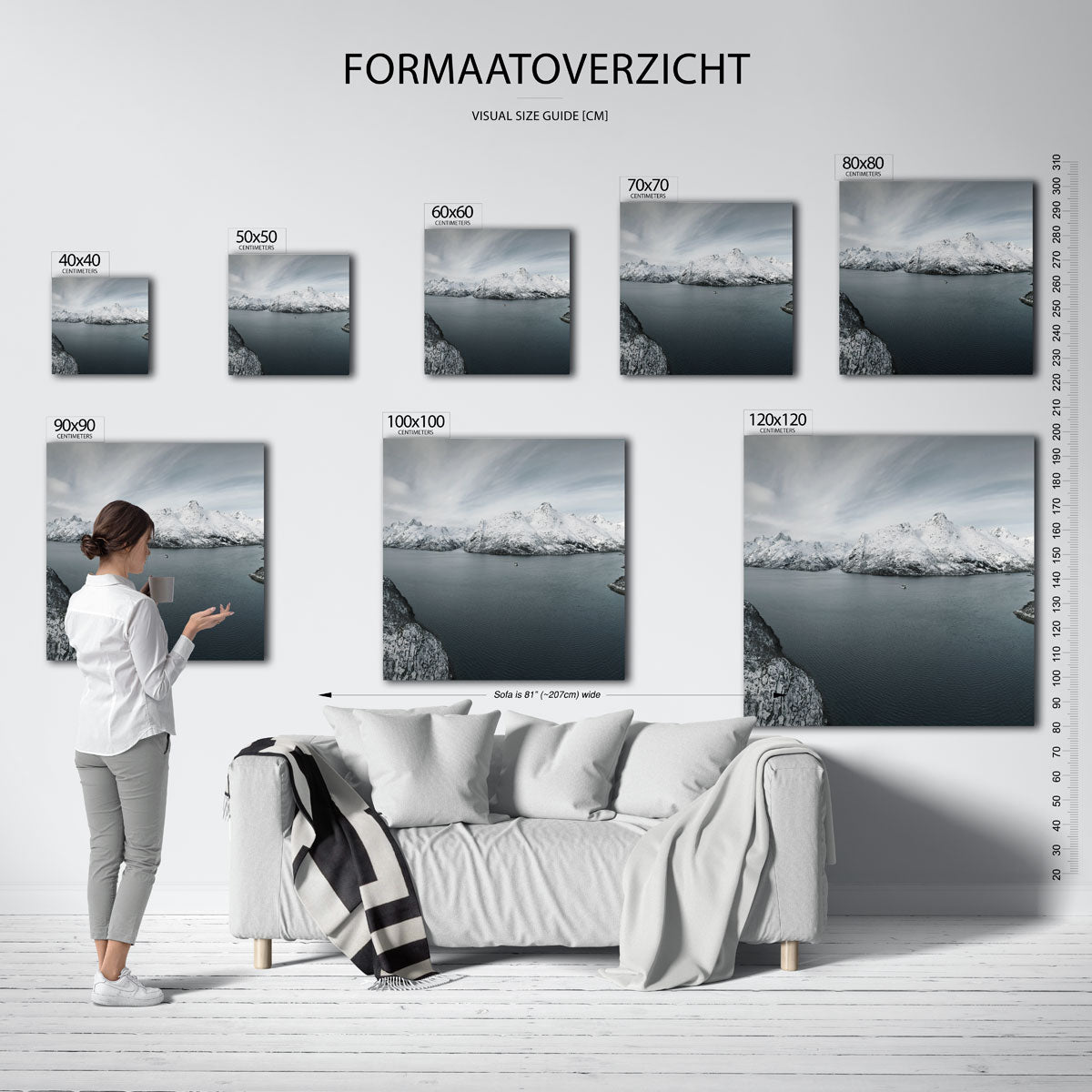 Sereen berglandschap Poster