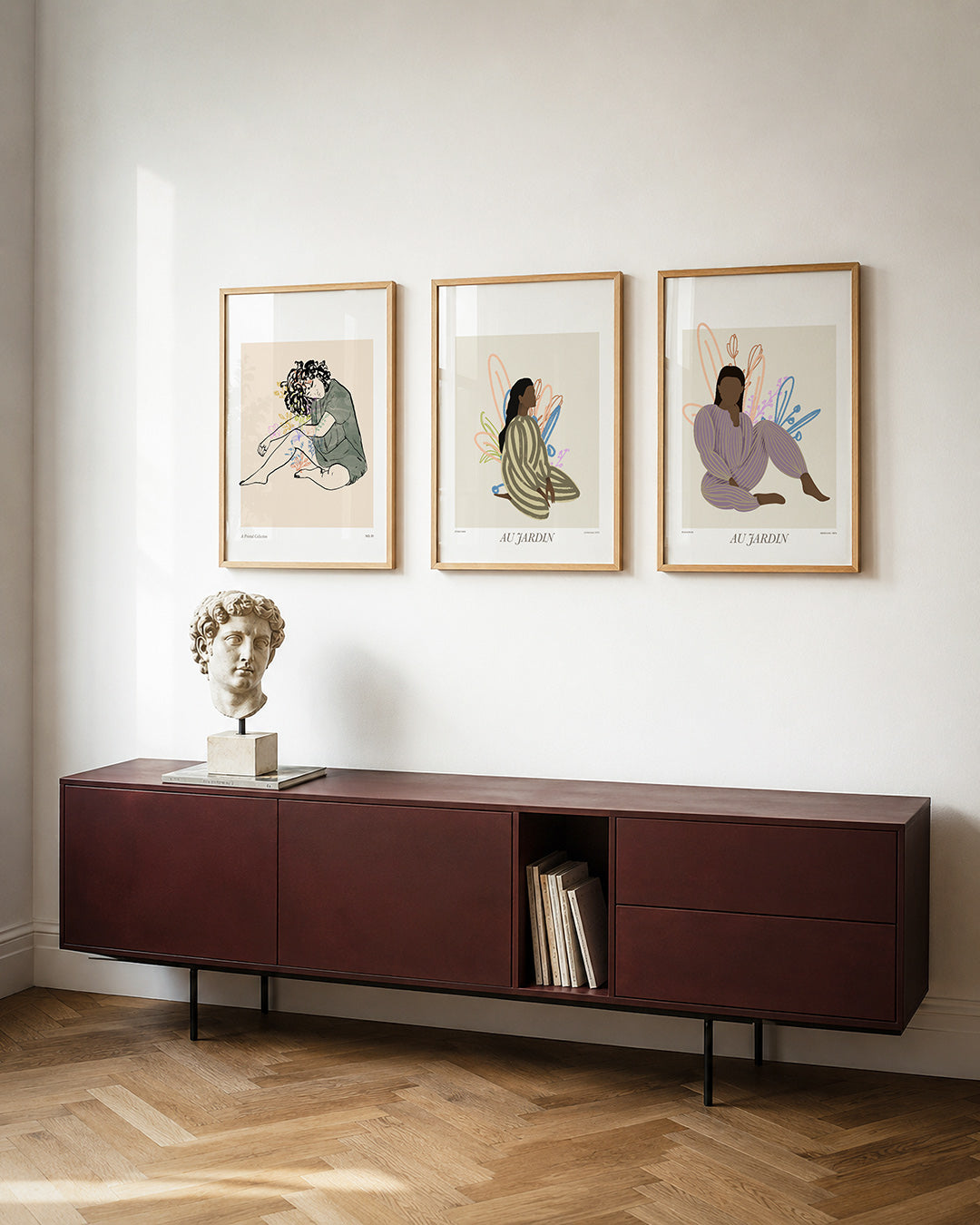 Vormen en bloemen Posterset