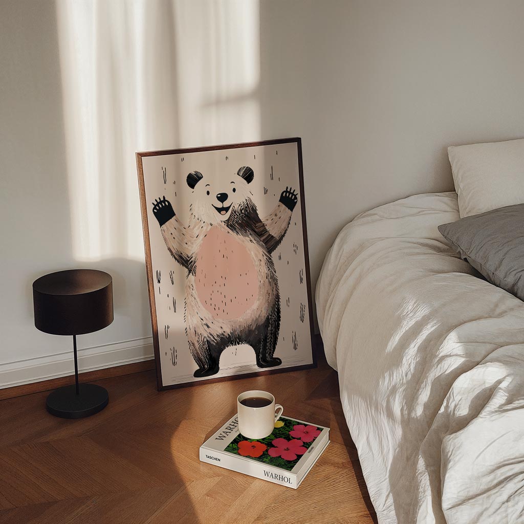 Vrolijke Panda Poster-WallArtistic