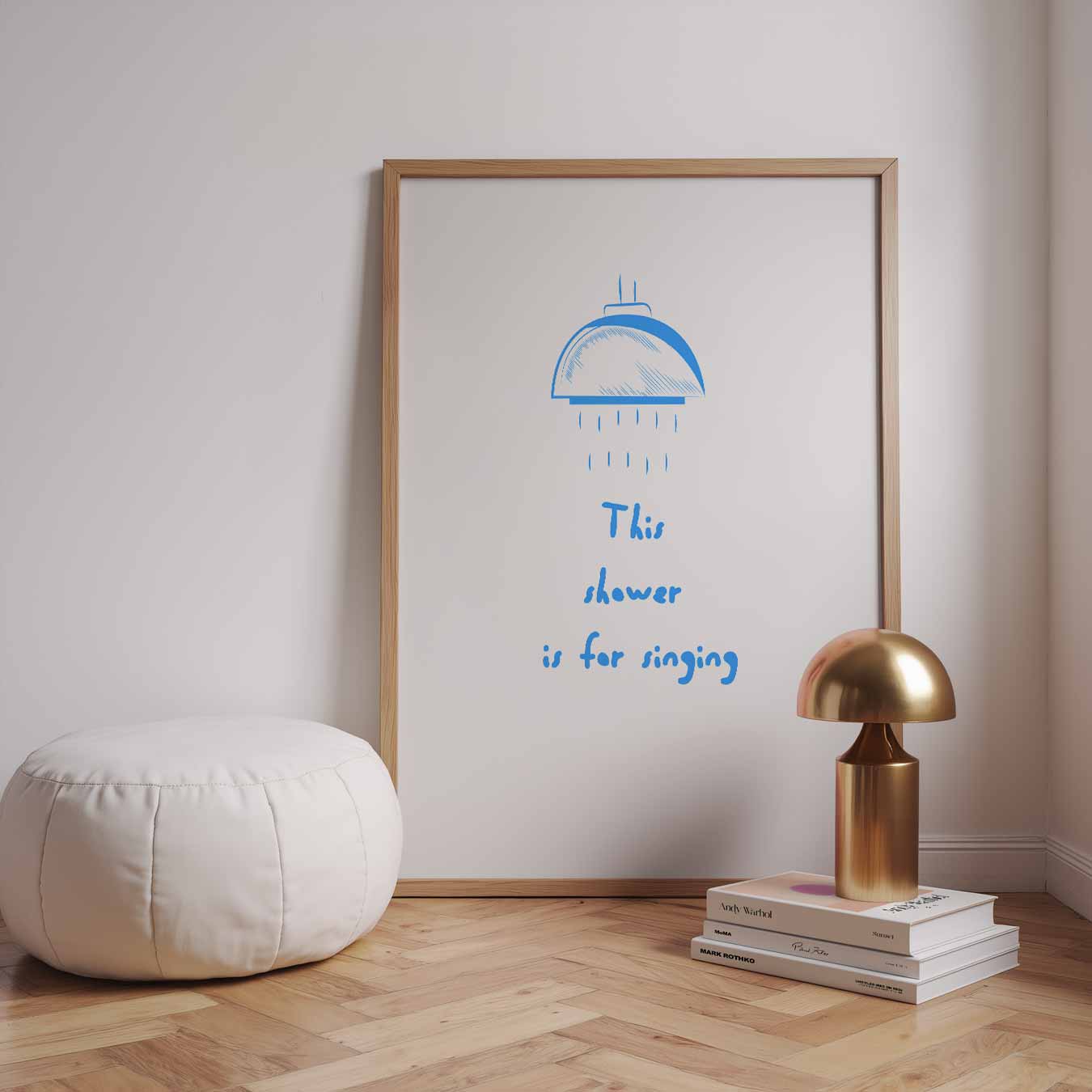 Zingende Douche Poster-WallArtistic