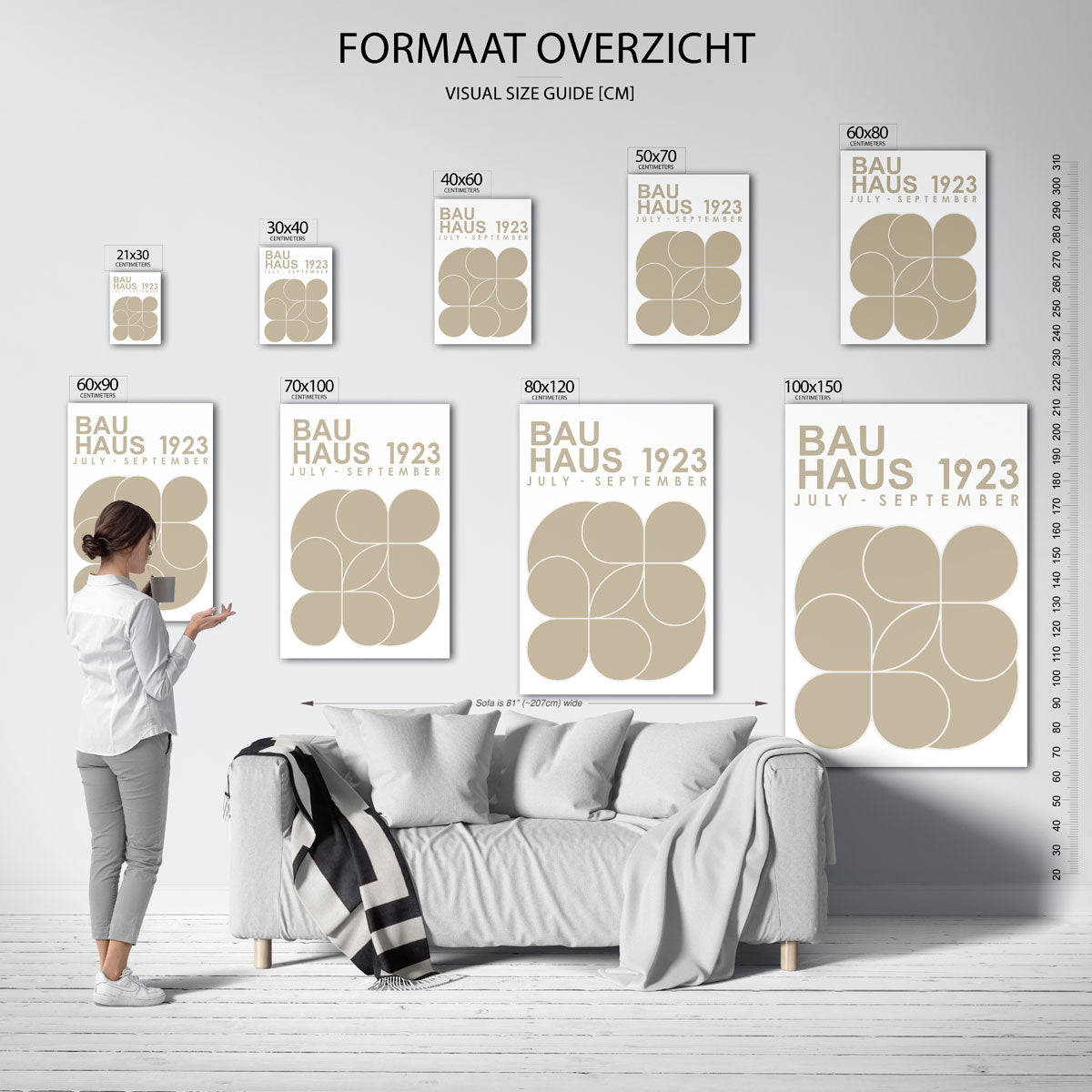 Vormritme en lijnen Poster