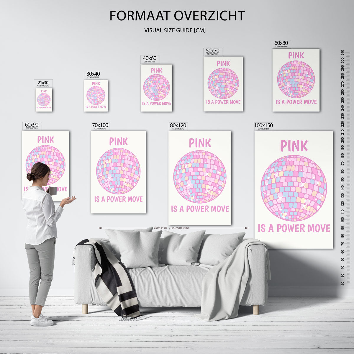 Roze discobal Poster