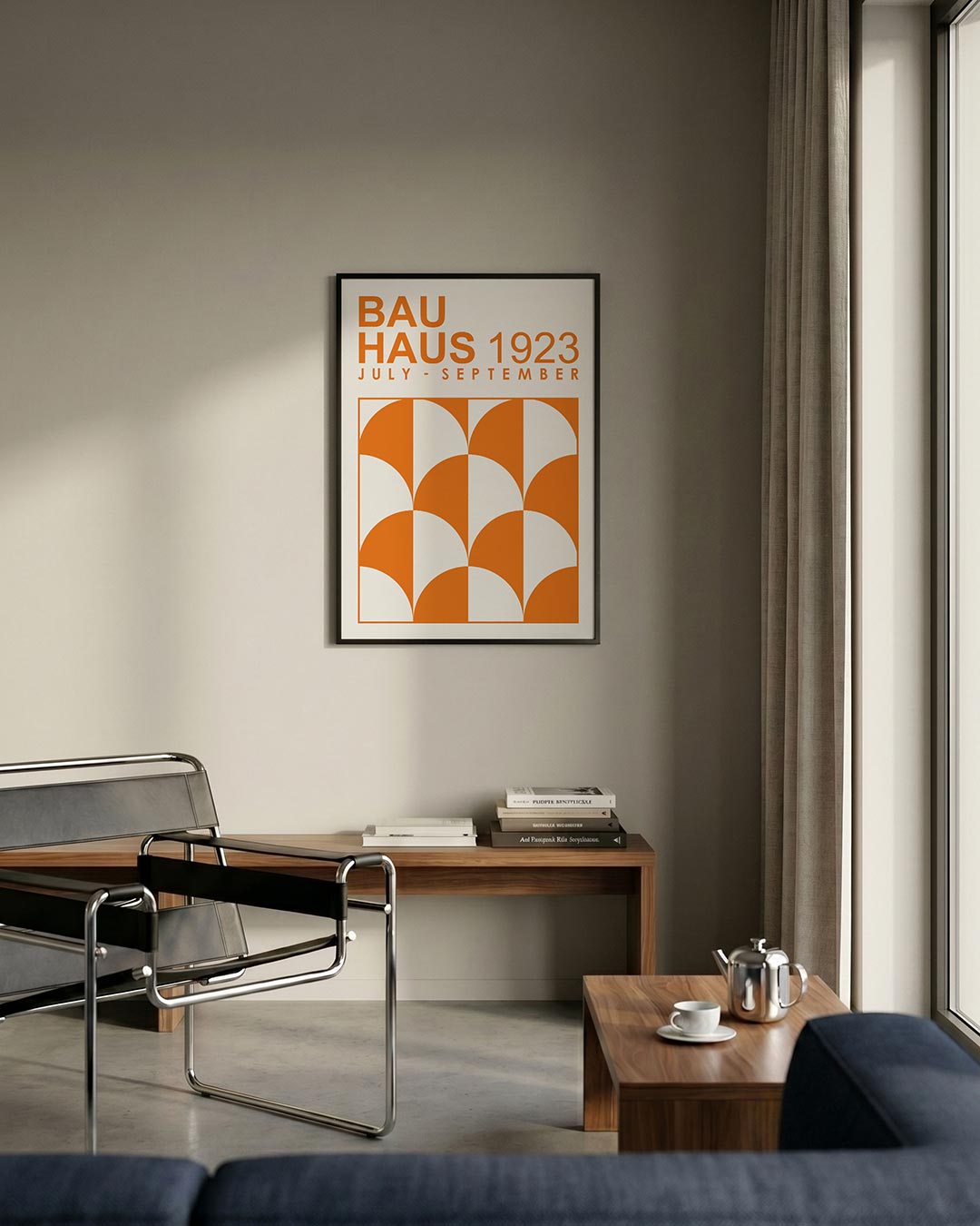 Oranje vlakritme Poster