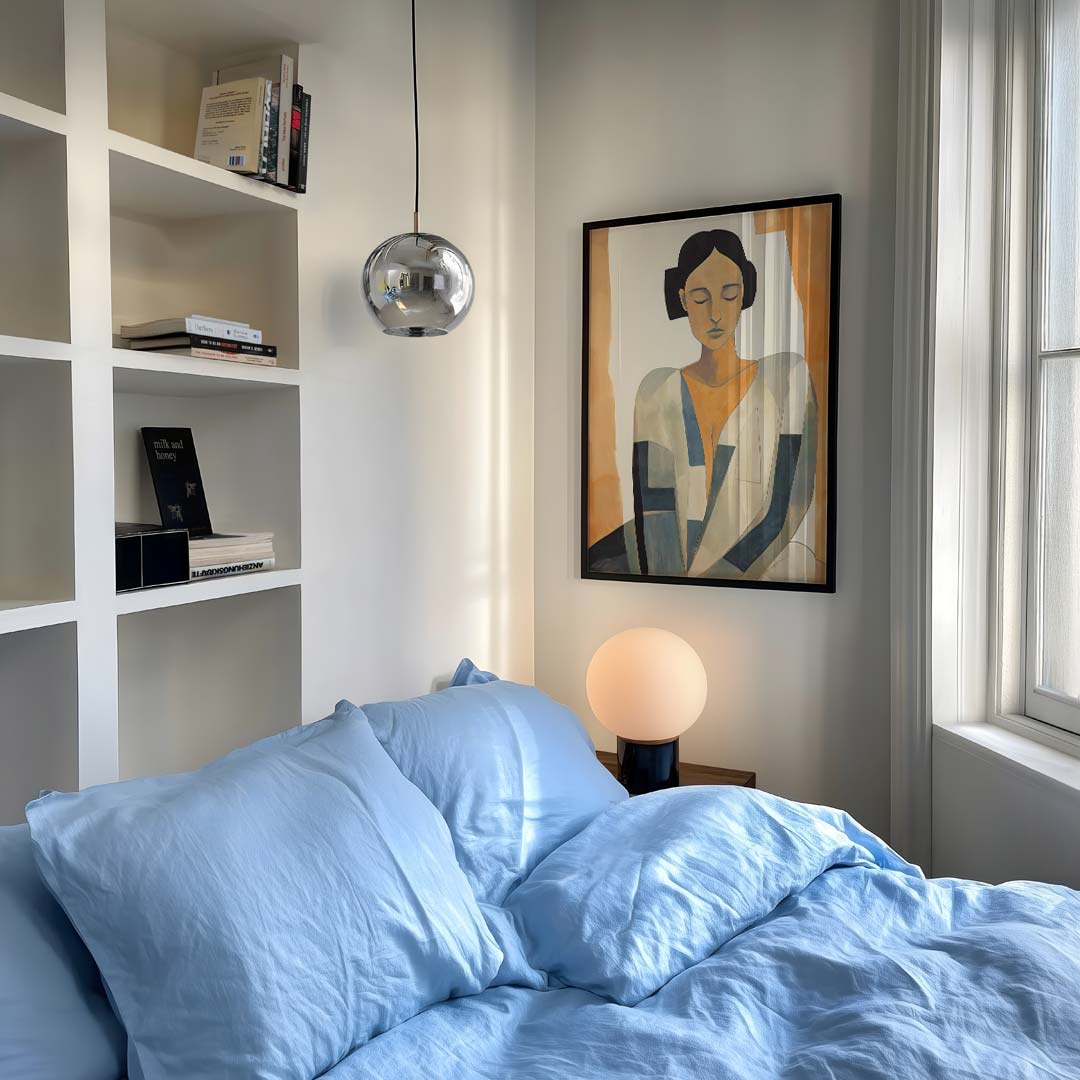 Dromerige Vrouwelijke Portretposter-WallArtistic