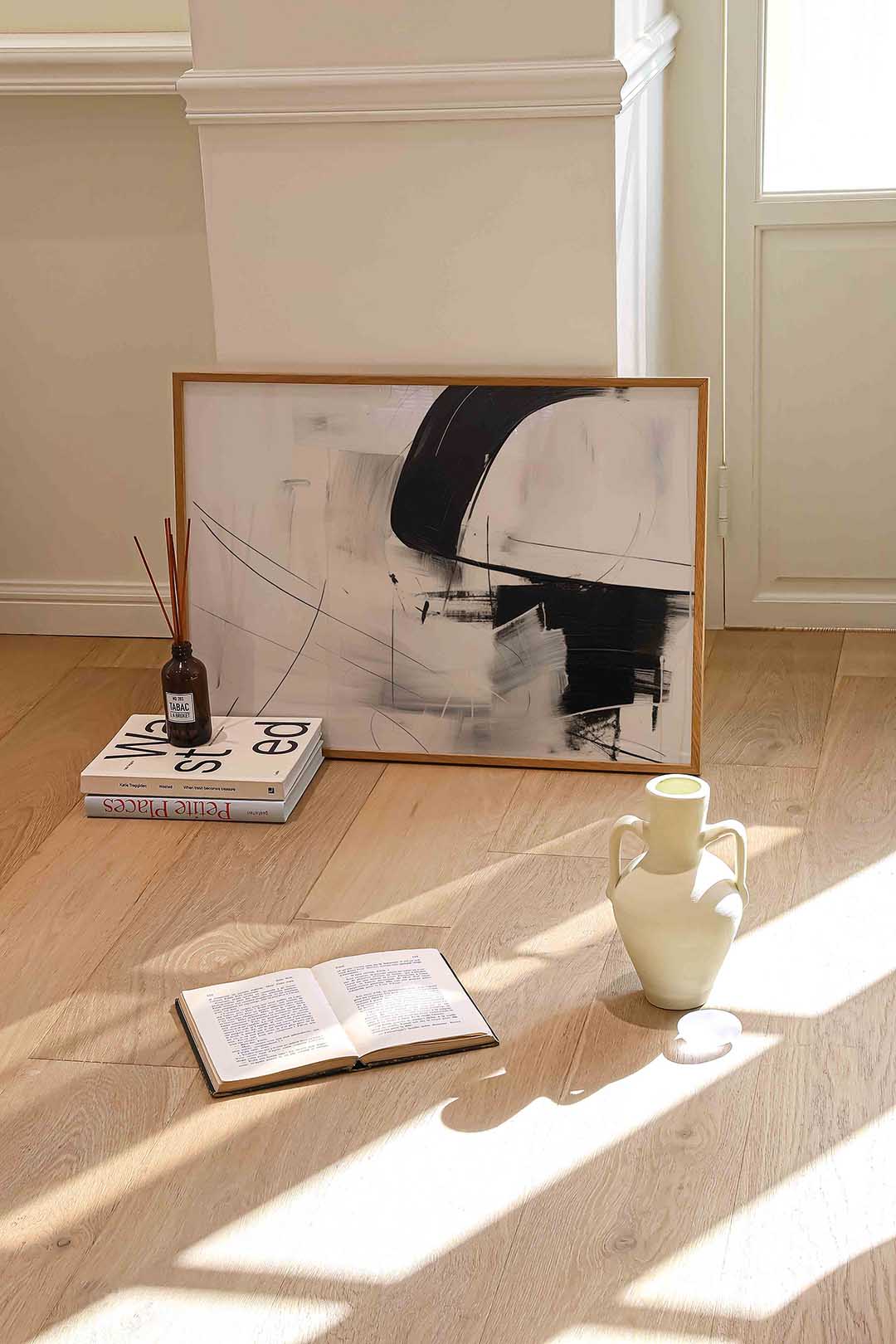 Abstracte zwart wit Poster