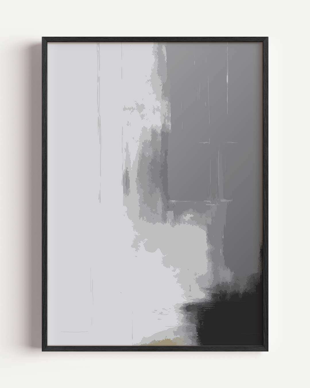 Moderne Grijze Abstracte Poster-WallArtistic