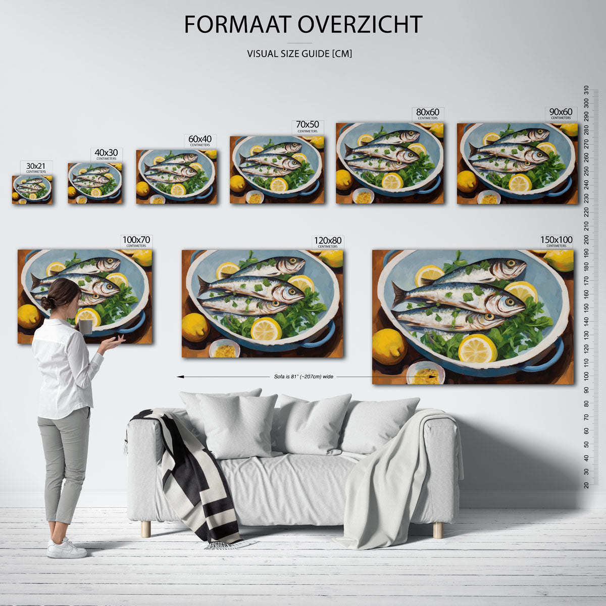 Vis met citroen Poster