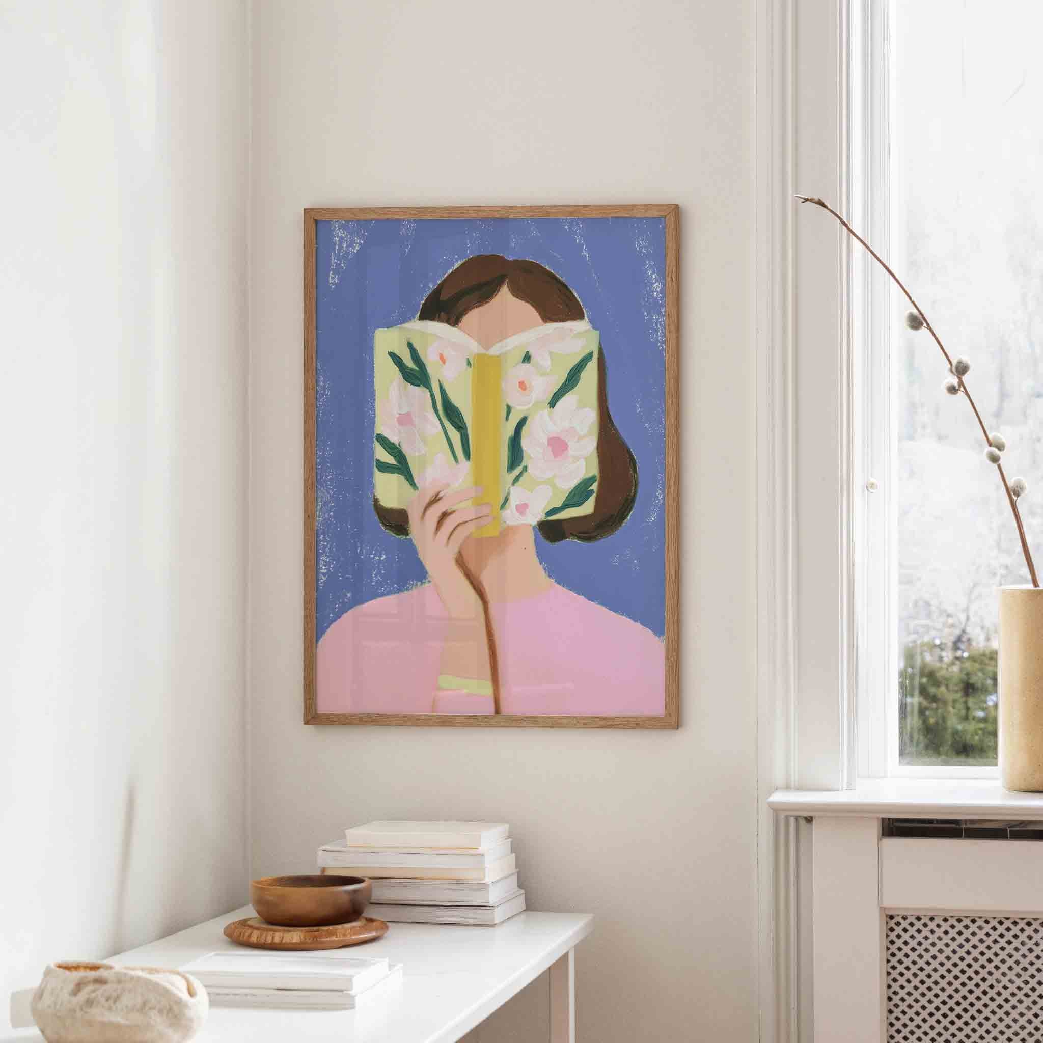 Lezende vrouw Poster