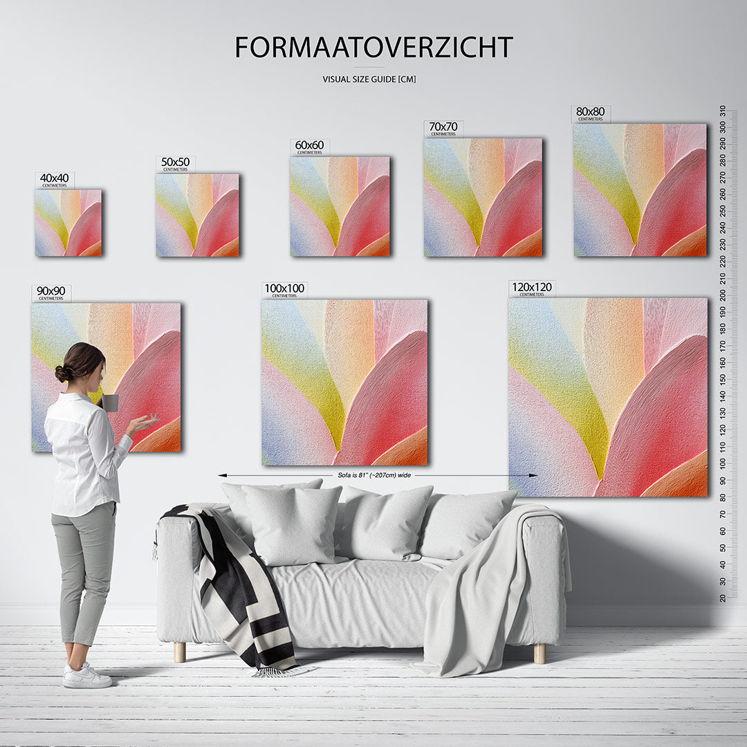 Vloeiende kleurencompositie Kunstwerk