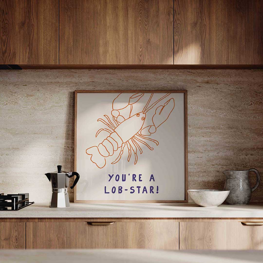 Kreeft illustratie Poster