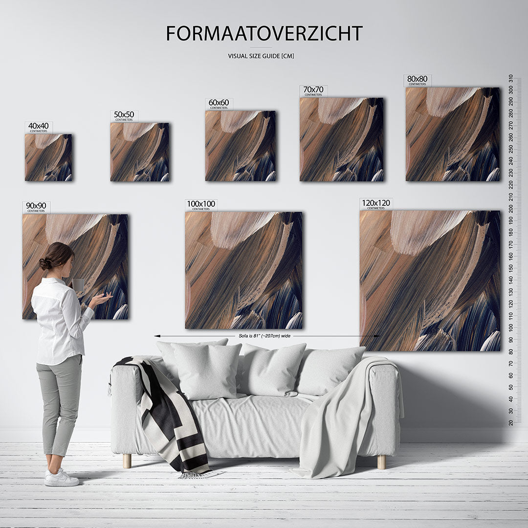 Dynamische penseelstreken Kunstwerk