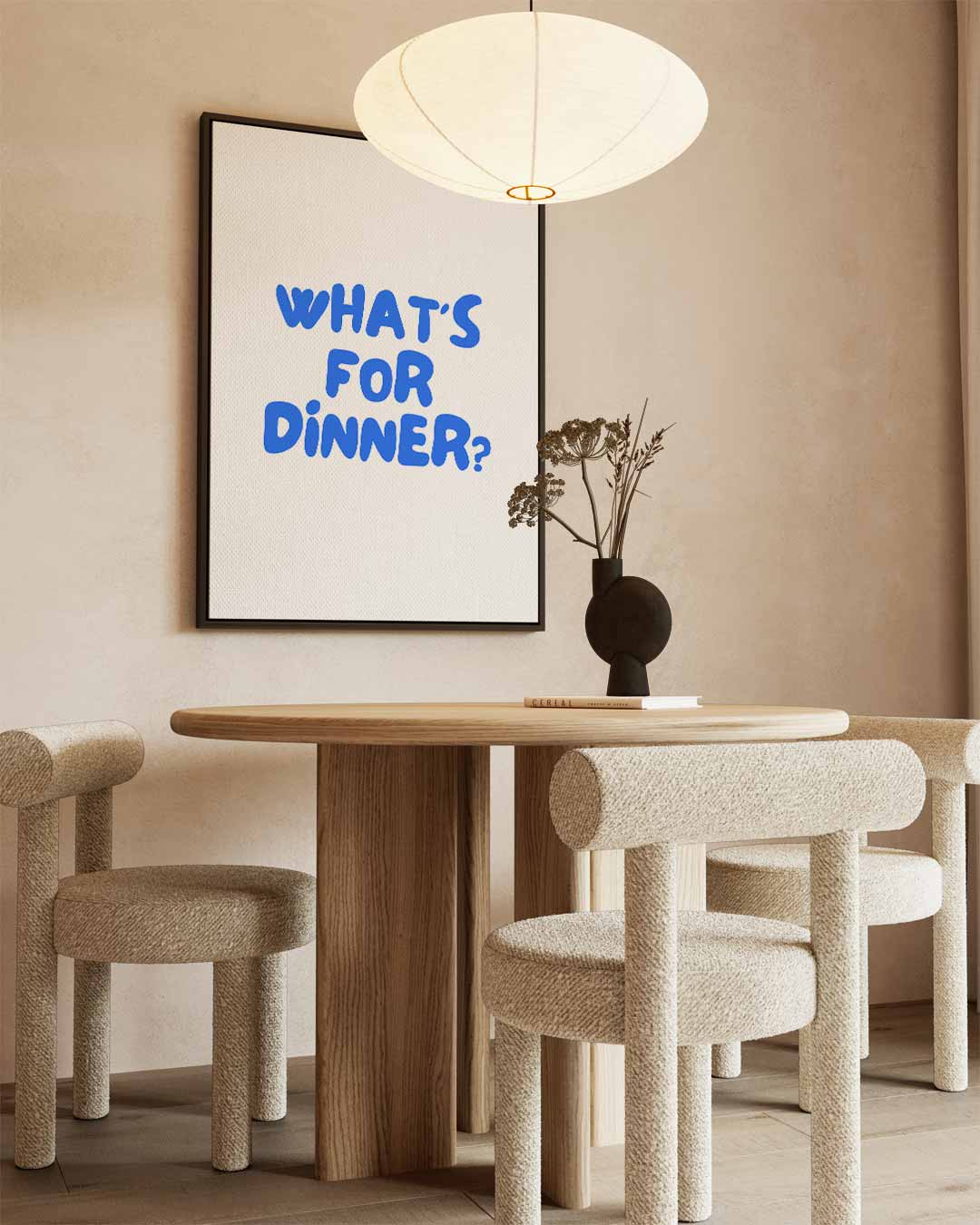 What's For Dinner? Poster Kunstwerk-canvas-dibond-plexiglas-wanddecoratie-WallArtistic