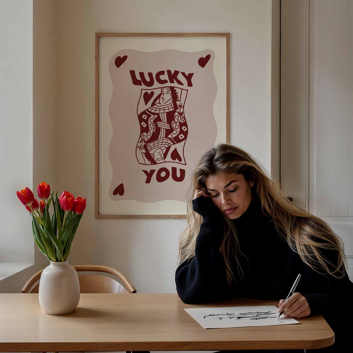 Lucky You Pokerkaart Poster-WallArtistic